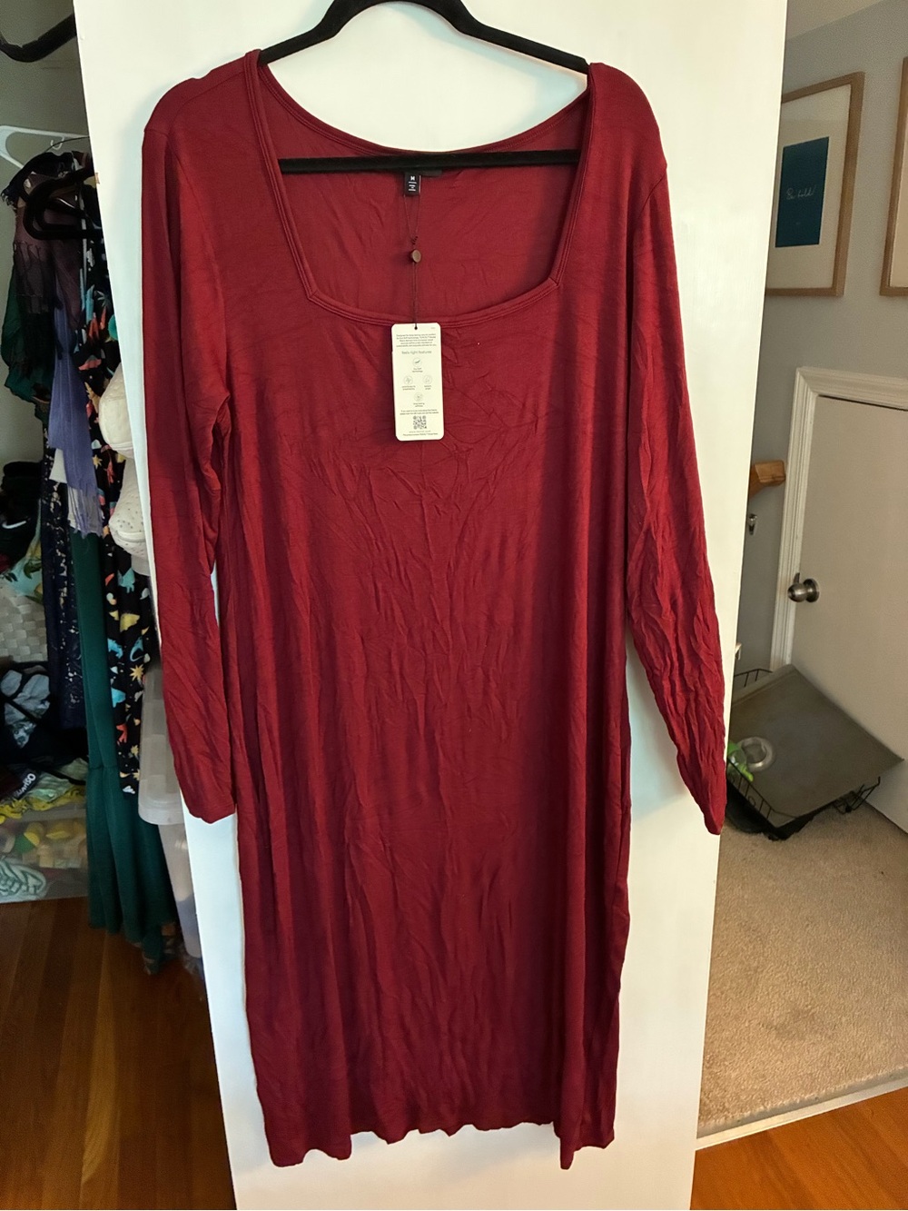 Long Sleeve Square Neck Dress by Universal Standard NWT